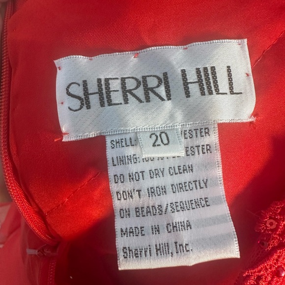 Sherri Hill Red Mini Dress Winter dance 57572 corset ruffles sequins short - Picture 10 of 13